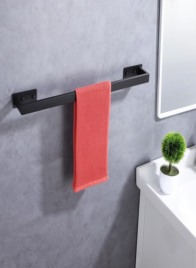 LANC Matte Black 24-Inch Bath Towel Rack Self-Adhesive Bathroom Towel Bar for Wall Mounted and Drill Free Towel Rod, Sticky on Kitchen Bathroom Towel Holder Stainless Steel, A8310MB-L6 - Image 3