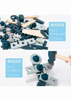 GULFLINK Toddler Montessori Toys Kids Construction Tool Toys Kit Play Set Blue  - Image 4