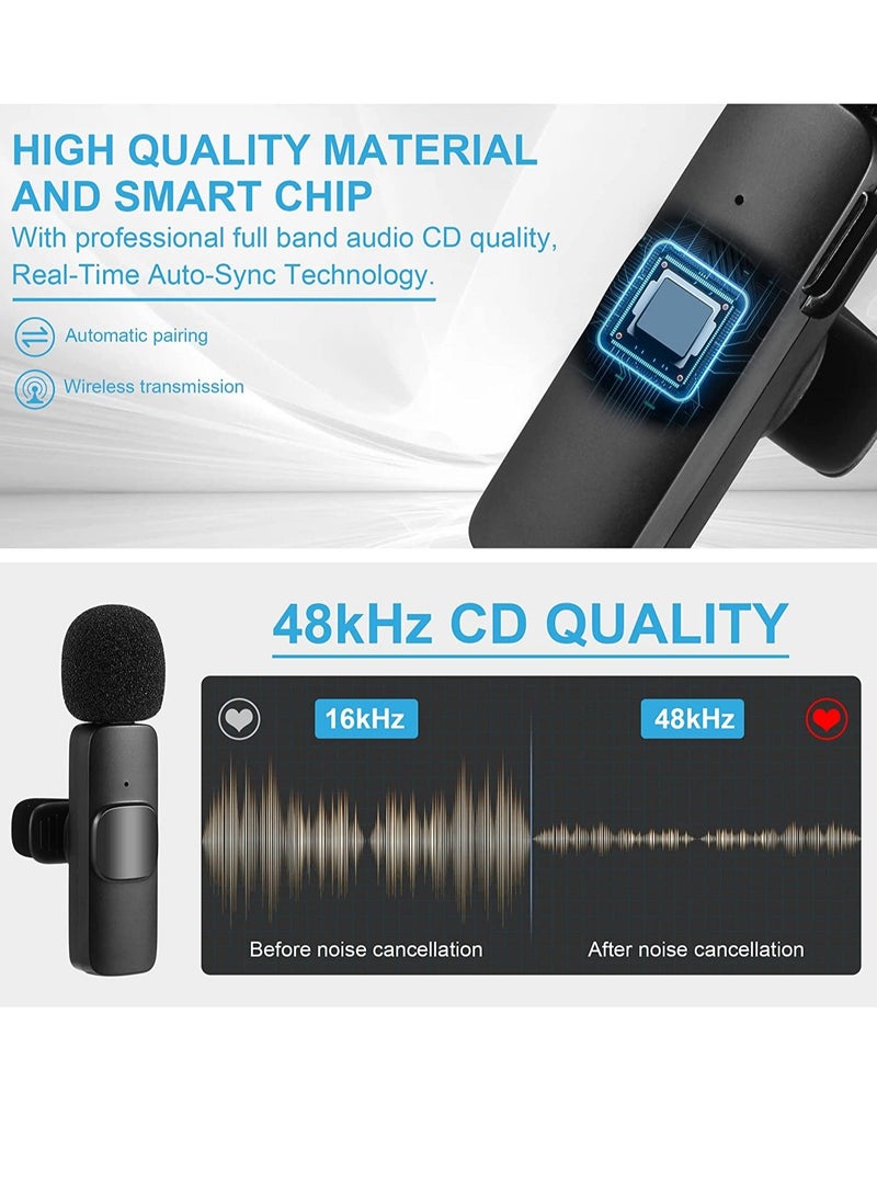 "Plug-and-Play Wireless Microphone for Type-C Phones – Dual Microphone System for USB-C Android Video Recording, Interviews, and Vlogging" - Image 4