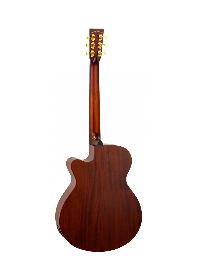 Tanglewood TE4CEBL Elemental Series Electro-Acoustic Guitar Solid Mahogany Top Super Folk Cutaway Body – Natural Satin - Image 2