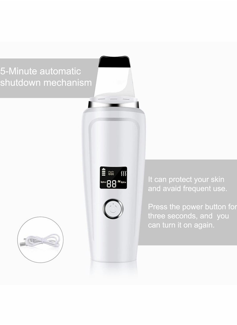 Y&D Skin Scrubber Face Spatula, Blackhead Remover Pore Cleaner with LCD Display, Spatula Tool Four Modes, Comedones Extractor for Facial Deep  - Image 3
