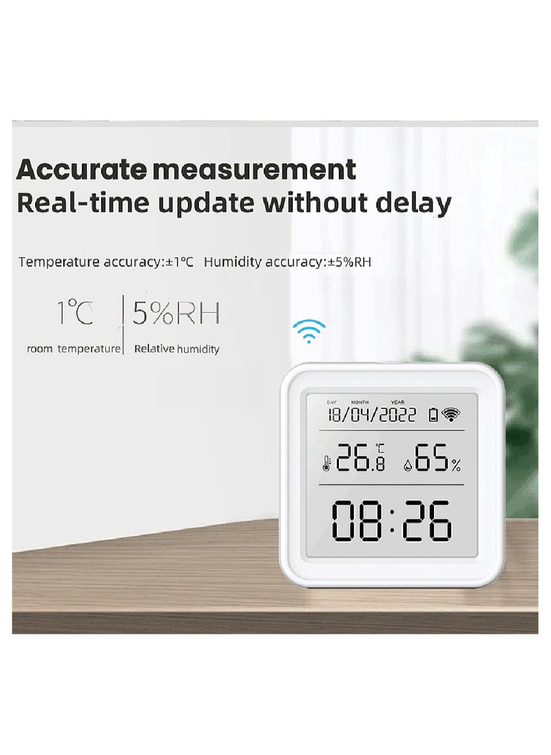 UanTii - Smart Temperature Humidity Sensor Tuya WIFI Wireless Indoor Hygrometer Thermometer Detector Smart Life App Remote Control Support Alexa Google Home - Image 1