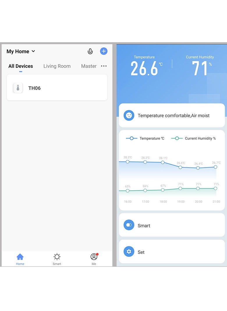 UanTii - Smart Temperature Humidity Sensor Tuya WIFI Wireless Indoor Hygrometer Thermometer Detector Smart Life App Remote Control Support Alexa Google Home - Image 1