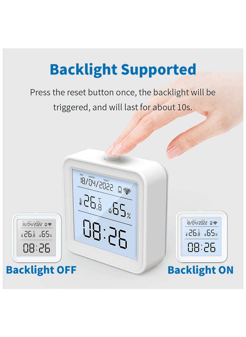 UanTii - Smart Temperature Humidity Sensor Tuya WIFI Wireless Indoor Hygrometer Thermometer Detector Smart Life App Remote Control Support Alexa Google Home - Image 1