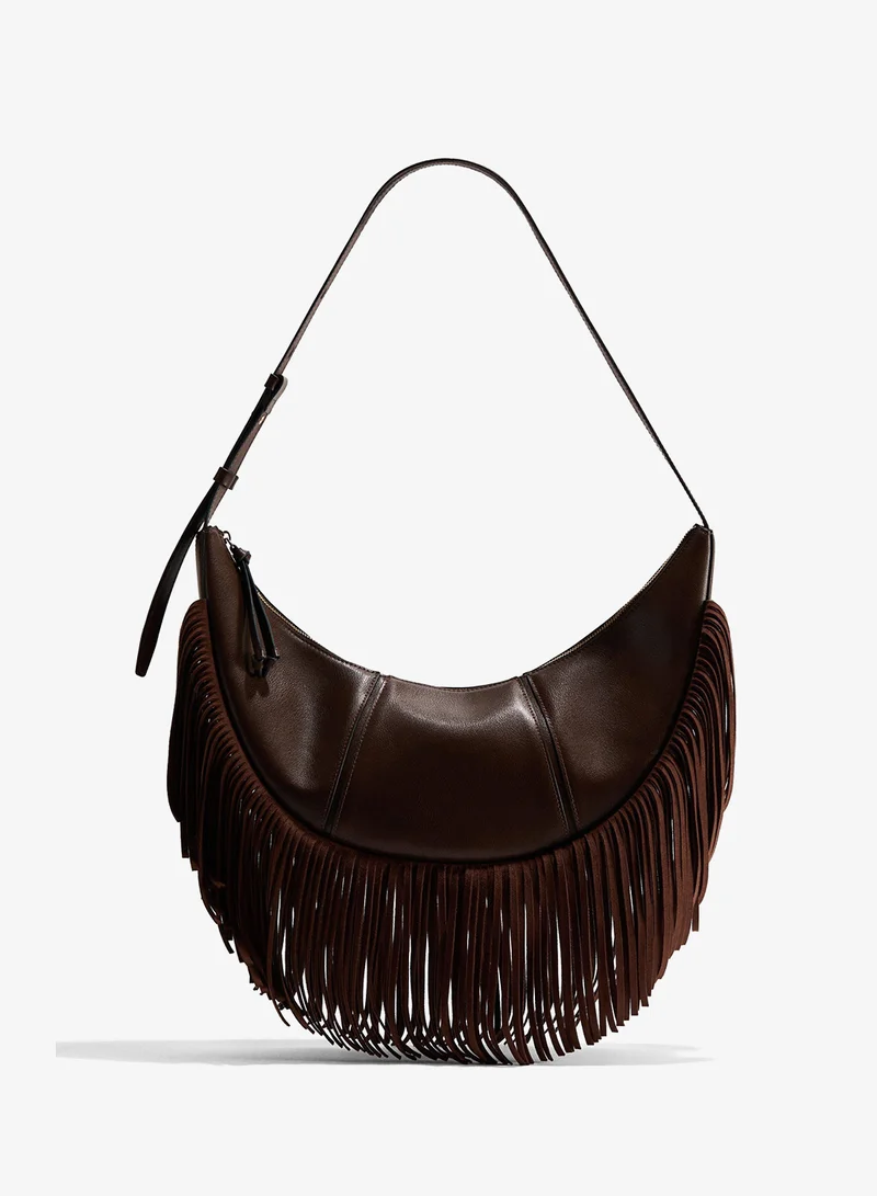 اتش اند ام حقيبة كروس بودي مع شراشيب