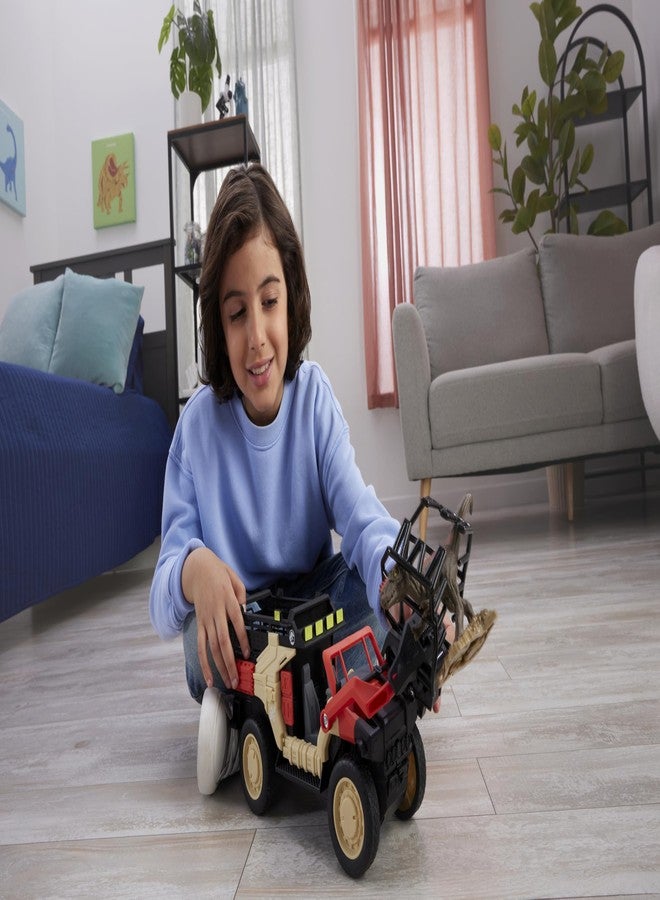 Matchbox RC Jurassic World Toy Truck, Remote-Control Battery-Operated Vehicle with Dinosaur Figure, Dino Catcher RC & Capture Cage for Transport - Image 2