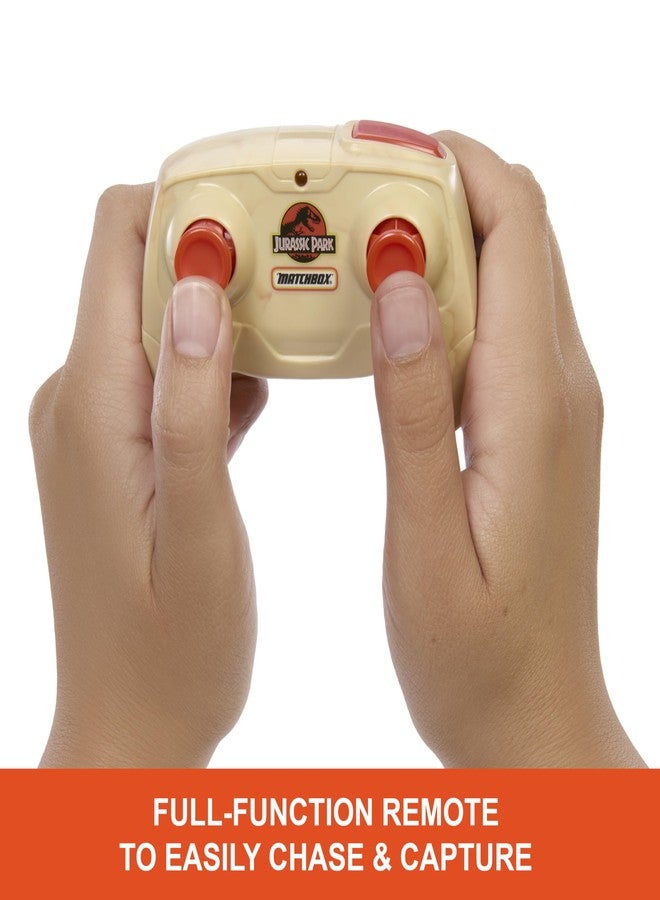 Matchbox RC Jurassic World Toy Truck, Remote-Control Battery-Operated Vehicle with Dinosaur Figure, Dino Catcher RC & Capture Cage for Transport - Image 3