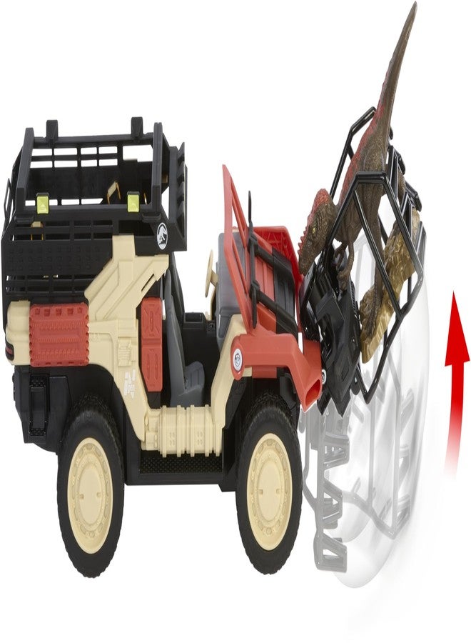 Matchbox RC Jurassic World Toy Truck, Remote-Control Battery-Operated Vehicle with Dinosaur Figure, Dino Catcher RC & Capture Cage for Transport - Image 4