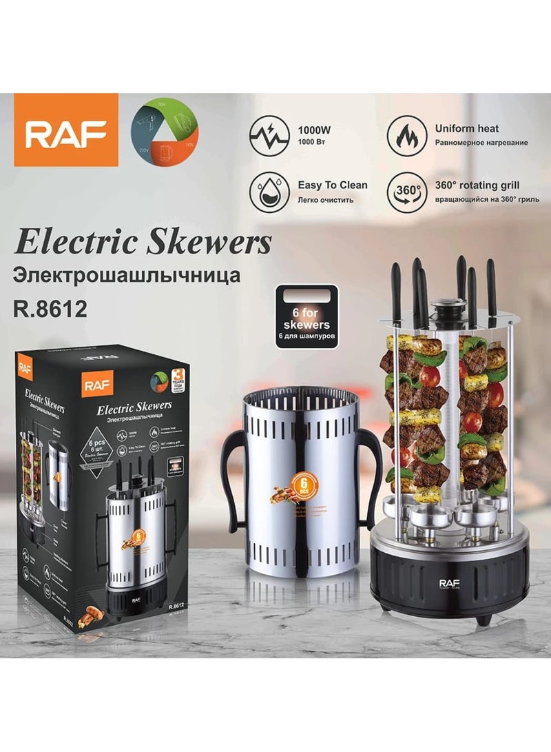 RAF Electric Barbecue Grill Automatic Rotating Barbecue Grill Vertical With 6 Forks Electric BBQ Grill - Image 1
