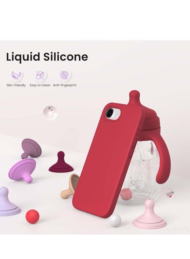 DUSALA iPhone 16e Case Cover Premium Silicone with Soft Microfiber Lining Anti-Scratch Shockproof Protective Phone Cover for iPhone 16e 6.1-inch - Image 4