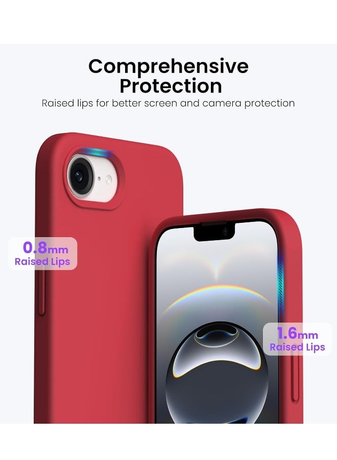 DUSALA iPhone 16e Case Cover Premium Silicone with Soft Microfiber Lining Anti-Scratch Shockproof Protective Phone Cover for iPhone 16e 6.1-inch - Image 3