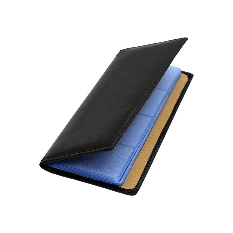 Campio Business Card Holder, Debit Credit Cards, Bussiness, File Visiting Name and Id Card Holder, Cash Book Organizer File Booklet for Men/Women - (Black 96 Slots, 1 Piece) - Image 4