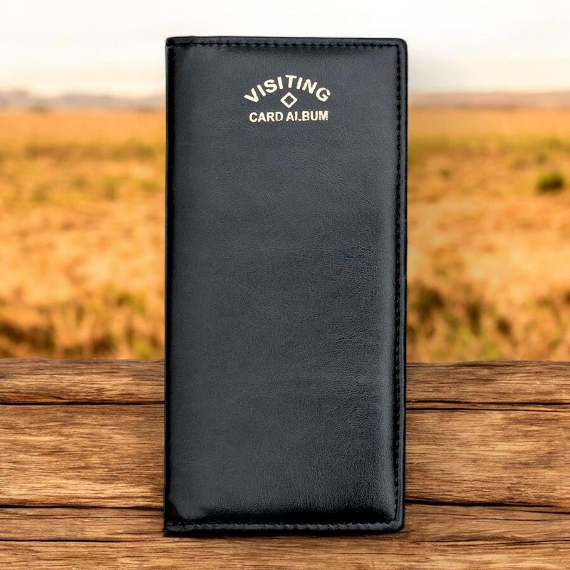 Campio Business Card Holder, Debit Credit Cards, Bussiness, File Visiting Name and Id Card Holder, Cash Book Organizer File Booklet for Men/Women - (Black 96 Slots, 1 Piece) - Image 5
