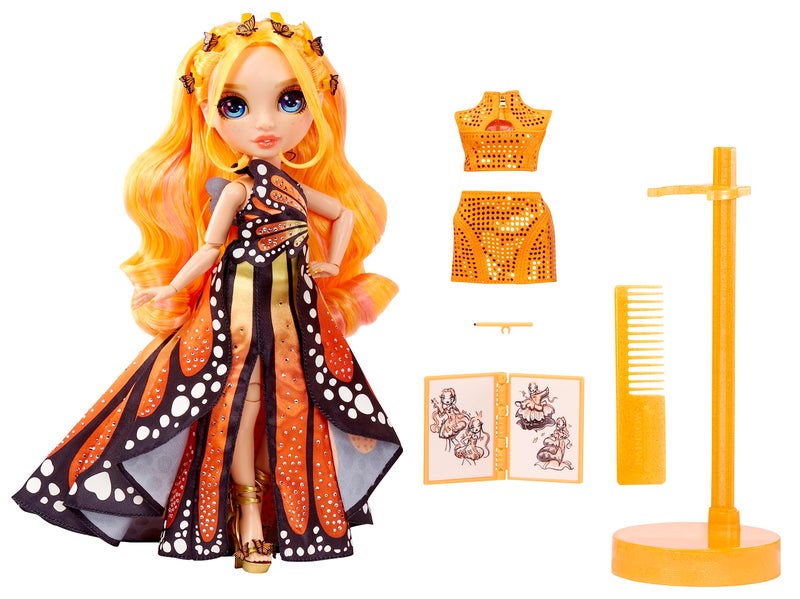 Rainbow High Fantastic Fashion Poppy Rowan - Orange 11” Fashion Doll and Playset with 2 Complete Doll Outfits, and Fashion Play Accessories, Great Gift for Kids 4-12 Years Old - Image 2