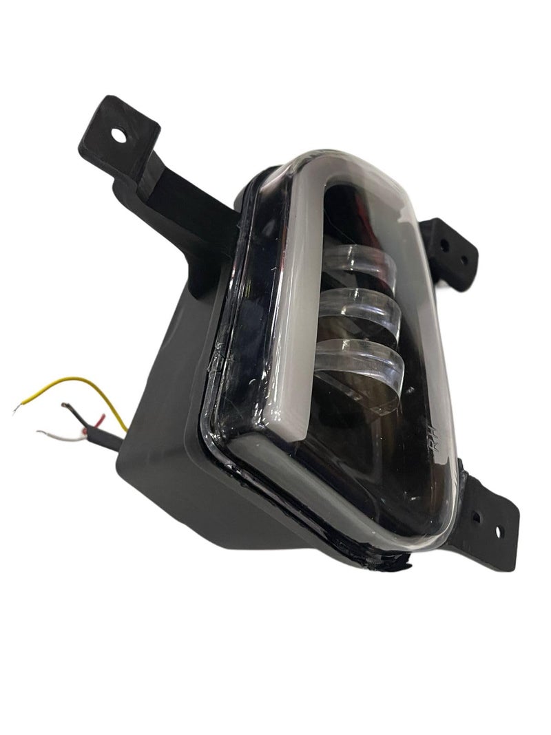 KD K D LED DRL Fog Lamp Set with Indicator for Mahindra Scorpio Mhawk HARLEY 2008-2017, Black - Image 4