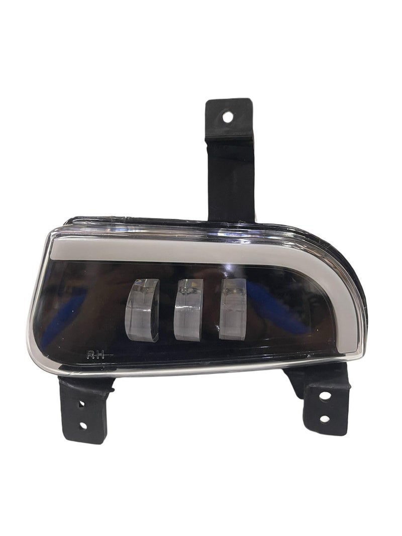 KD K D LED DRL Fog Lamp Set with Indicator for Mahindra Scorpio Mhawk HARLEY 2008-2017, Black - Image 1
