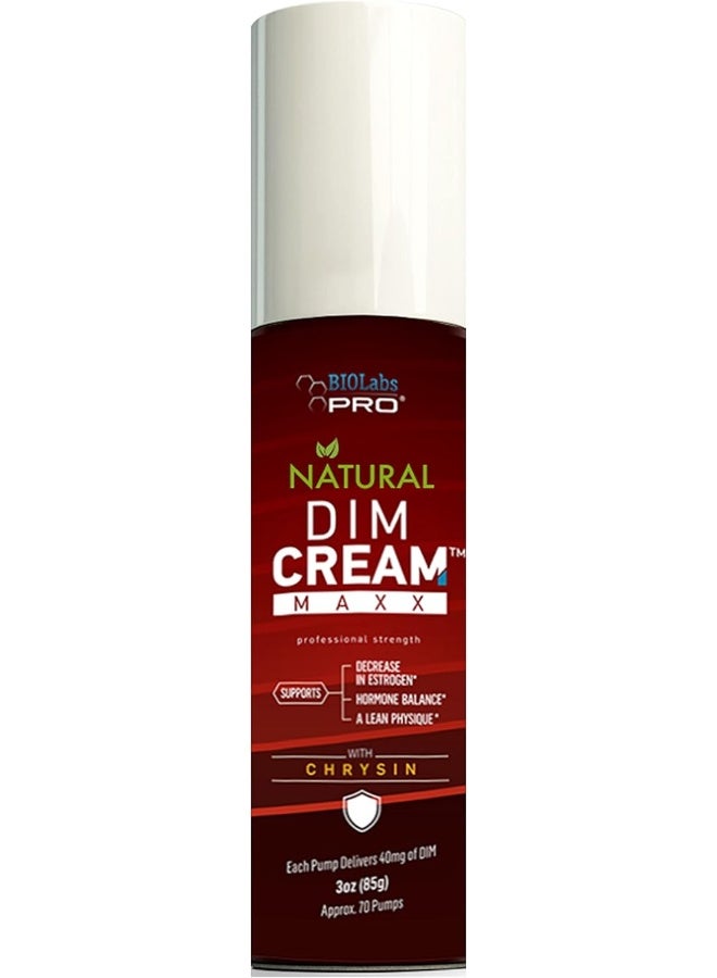 BIOLABS PRO Estrogen Blocker - All Natural DIM Cream - Metabolize Excess Estrogen - Diindolylmethane Hormone Balance Support Topical DIM Supplement for Men Or Women - 3oz - Image 1