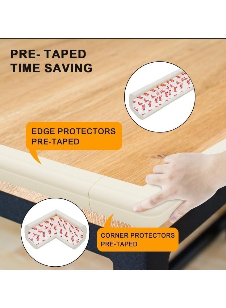 bbet Baby Proofing Edge and Corner Guard Protector Set For Furniture Or Tables, 4m Edges & 4 Foam Corners - Image 2