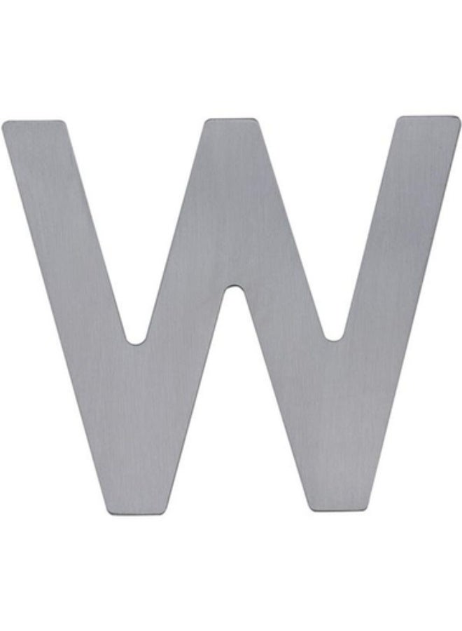 حروف ذاتية اللصق "W" إنجليزي فضي