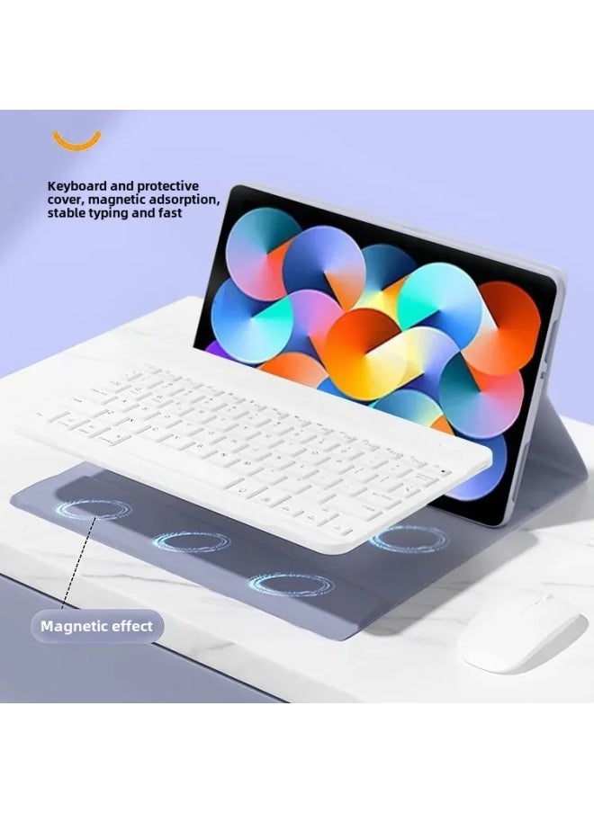 Bluetooth Keyboard Protective Case For RedmiPad SE 11 Lenovo 10.6 Xiaomi 6 5 Tablet Keyboard Cover Office Computer Accessori-Color:purple Smoked Clothes-Product Type:Lenovo Small Pad(10.6 Inches) - Image 3