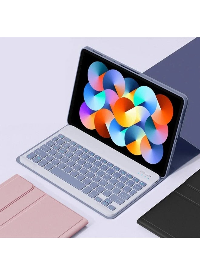 Bluetooth Keyboard Protective Case For RedmiPad SE 11 Lenovo 10.6 Xiaomi 6 5 Tablet Keyboard Cover Office Computer Accessori-Color:purple Smoked Clothes-Product Type:Lenovo Small Pad(10.6 Inches) - Image 2