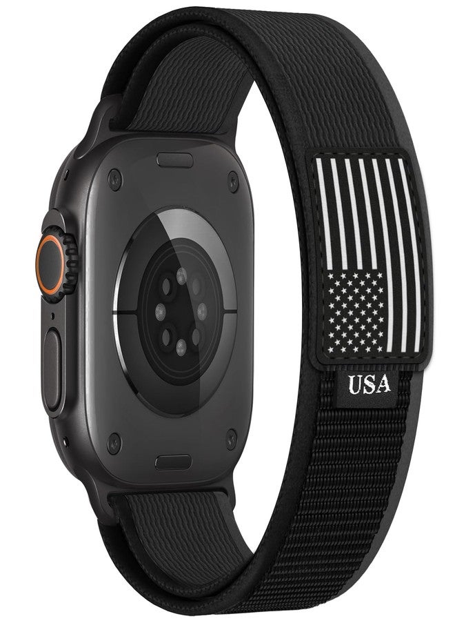 سوار Trail Loop - متوافق مع سوار Apple Watch Ultra 2/Ultra Bands 49 مم 45 مم 44 مم للرجال والنساء، حزام رياضي مضفر مرن منسوج لـ iWatch Ultra 2، iWatch Ultra Series 10 46 مم SE/9/8/7/6/5/4 - Image 1