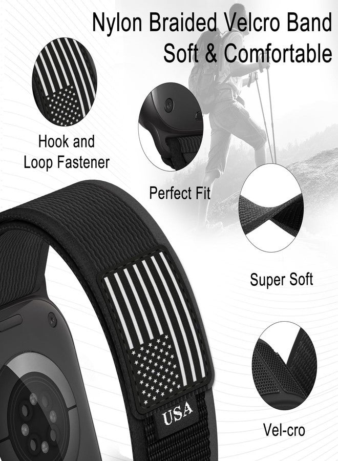سوار Trail Loop - متوافق مع سوار Apple Watch Ultra 2/Ultra Bands 49 مم 45 مم 44 مم للرجال والنساء، حزام رياضي مضفر مرن منسوج لـ iWatch Ultra 2، iWatch Ultra Series 10 46 مم SE/9/8/7/6/5/4 - Image 2