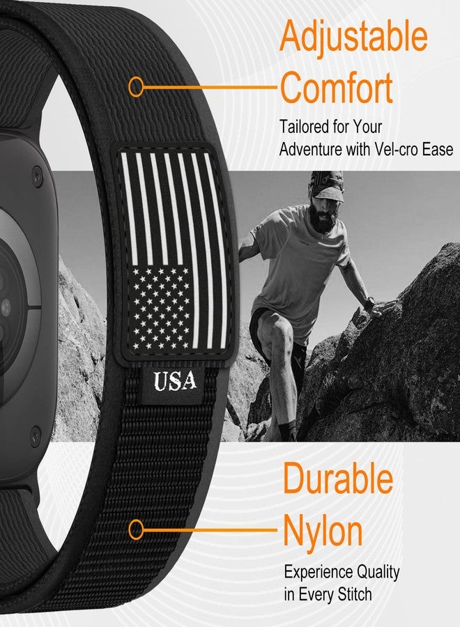 سوار Trail Loop - متوافق مع سوار Apple Watch Ultra 2/Ultra Bands 49 مم 45 مم 44 مم للرجال والنساء، حزام رياضي مضفر مرن منسوج لـ iWatch Ultra 2، iWatch Ultra Series 10 46 مم SE/9/8/7/6/5/4 - Image 3