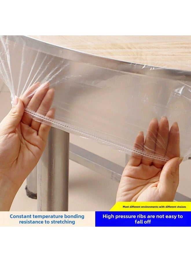 Generic - Disposable Table Cloth Table Cover Hotel Dabipai Hotel Cloth Shrink Table Cover Increased Thickened Elastomic Stretch Dust-proof Bag-Color:Red Film (10 Pieces In A Pack)-Specifications: Applicable To: Diameter 1m Round Table | Length And Width 1.2m Inner Square Table - Image 1