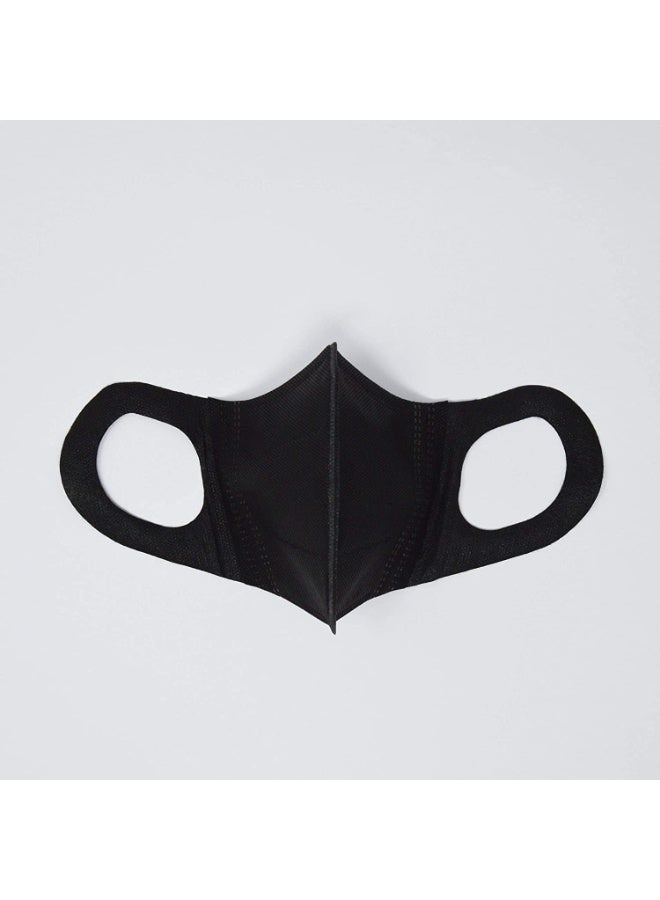 MALPURWALA 3D قناع الوجه الوقائي للبالغين (50 قطعة) (أسود كامل) - Image 5