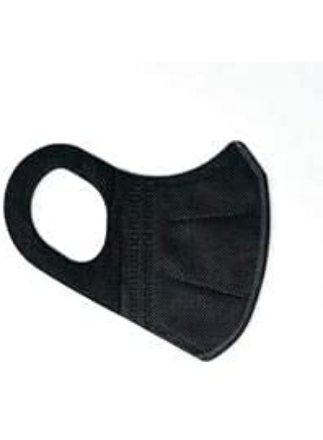 MALPURWALA 3D قناع الوجه الوقائي للبالغين (50 قطعة) (أسود كامل) - Image 4