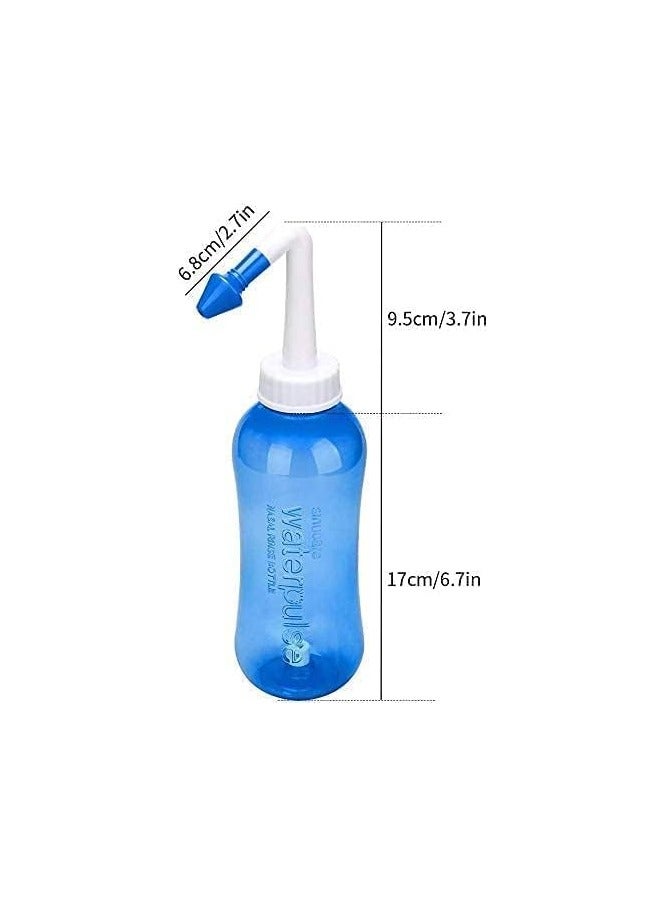 Chabeia Neti Pot Sinus Rinse Bottle - 300ml Nasal Wash Bottle Nose Allergy Cleaner Pressure Nasal Irrigation System for Adult & Kid Nasal Care BPA Free  - Image 2