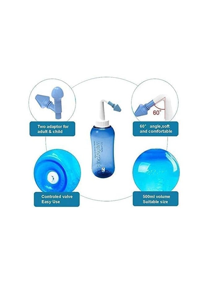 Chabeia Neti Pot Sinus Rinse Bottle - 300ml Nasal Wash Bottle Nose Allergy Cleaner Pressure Nasal Irrigation System for Adult & Kid Nasal Care BPA Free  - Image 3