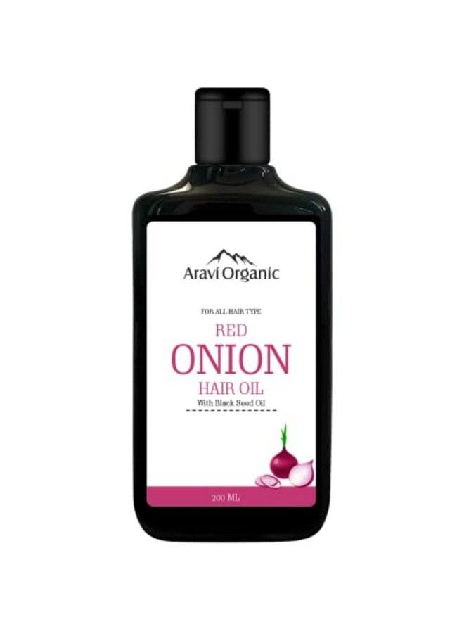 Aravi Organic Onion Black Seed Hair Oil 200 Ml | Onion Hair Oil For Hair Growth & Natural Hair Care | Onion Oil For Hair Growth For Women…  - Image 1