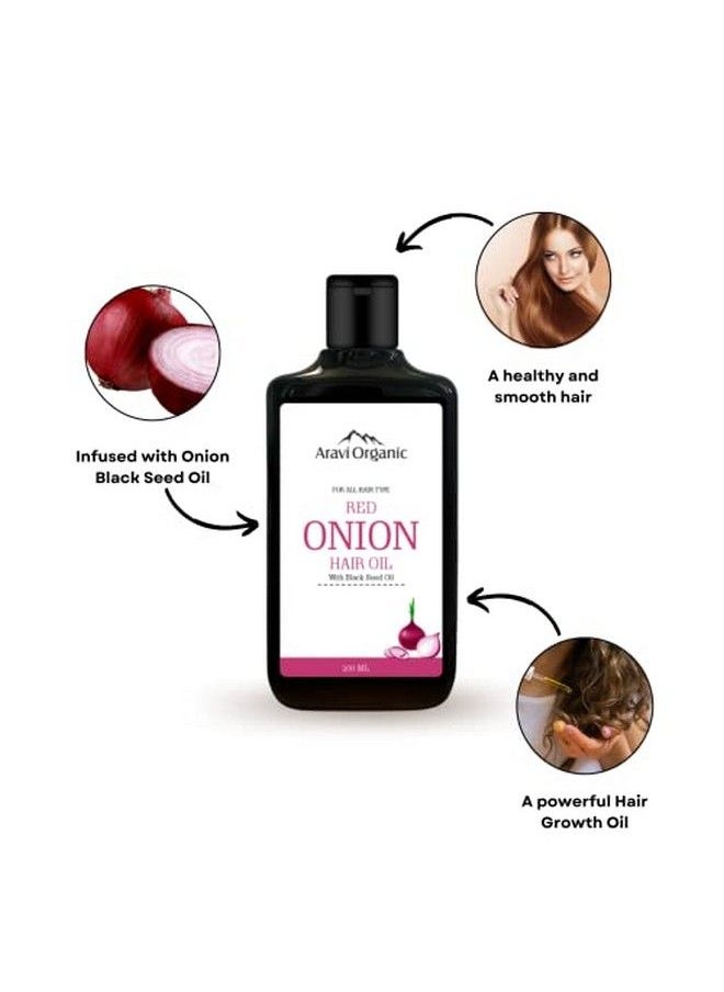 Aravi Organic Onion Black Seed Hair Oil 200 Ml | Onion Hair Oil For Hair Growth & Natural Hair Care | Onion Oil For Hair Growth For Women…  - Image 3