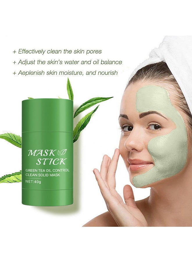 GUANJING Green Tea Clay Mask Stick For Face, Effectively Clean The Skin Pores, Adjust The Skin's Water And Oil Balance, Aeplenish Skin Moisture And Nourish, Oil-Control, Skin Brightening, Removes Blackheads - Image 5