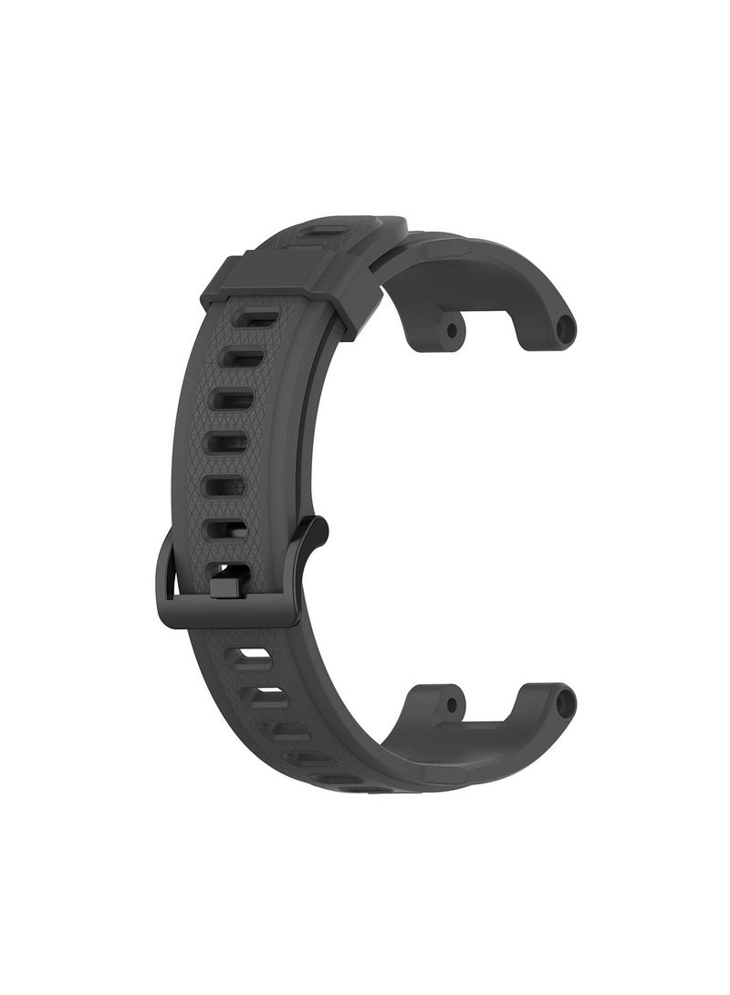 Beauenty Strap Compatible with Amazfit T-Rex/T-Rex Pro Smartwatch Soft Silicone Sports Replacement Watch Band Waterproof Breathable Wristband Bracelet with Tools (Grey) - Image 4