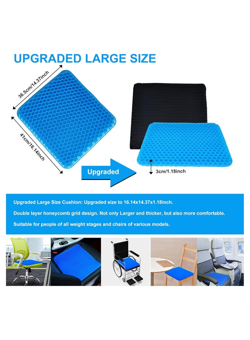 MARK STORE Gel Seat Cushion – Extra Thick Honeycomb Design, Cooling & Breathable TPE, Pressure Relief, Non-Slip for Office, Home Car, & Wheelchair  - Image 2