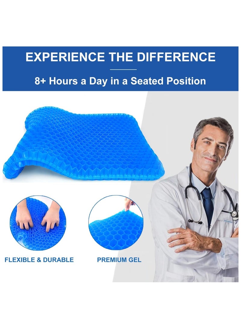 MARK STORE Gel Seat Cushion – Extra Thick Honeycomb Design, Cooling & Breathable TPE, Pressure Relief, Non-Slip for Office, Home Car, & Wheelchair  - Image 3
