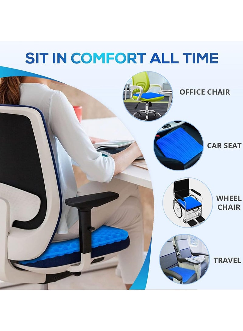MARK STORE Gel Seat Cushion – Extra Thick Honeycomb Design, Cooling & Breathable TPE, Pressure Relief, Non-Slip for Office, Home Car, & Wheelchair  - Image 5