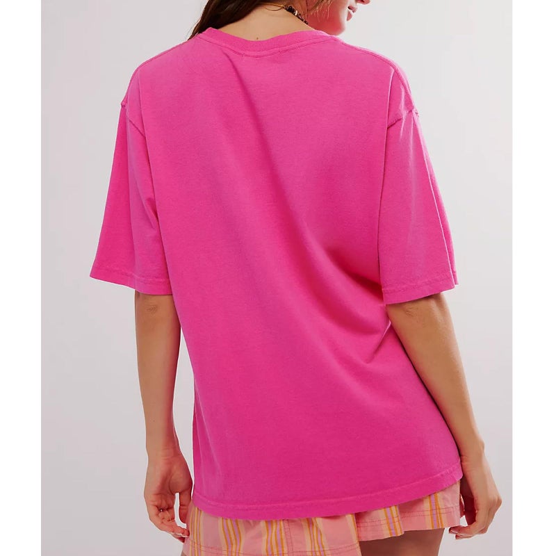 KOSUSANILL Women Cute Graphic Oversized Tees Fish Lobster Sea Floral Fruit Printed Y2K Baggy T Shirts Teen Girls Preppy Coastal Clothes Vintage Aesthetic Free People Dup ES Clothes Strawberry Pink Red - Image 4