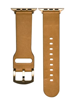 ديفيا Devia Cowboy Genuine Leather Watch Band for Smartwatch - Adjustable Replacement Wrist Band Strap Compatible for Apple Watches - Brown  - Image 1