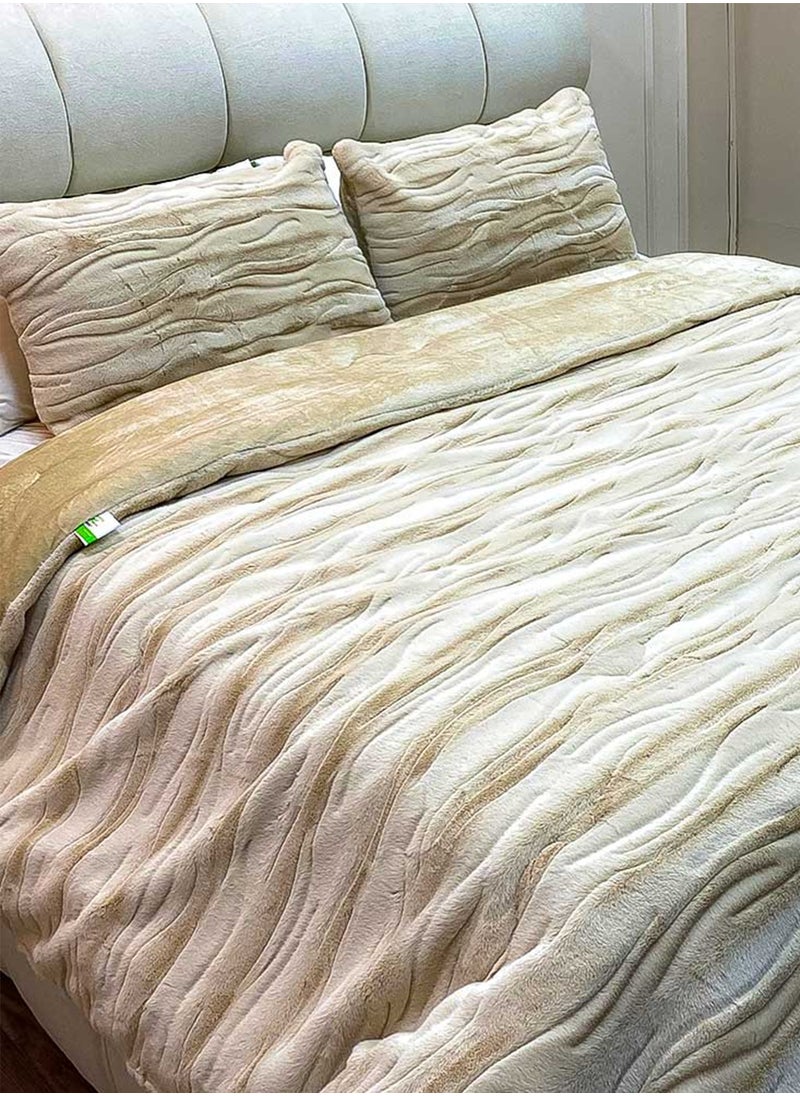 Family Bed Quilt set Spanish fur 2 pieces size 180 x 240 cm model 1622 from Family Bed  - Image 4