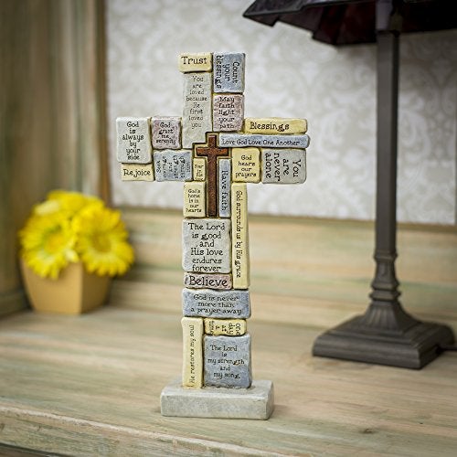 Roman Giftware Inc., Inspirational Crosswords Collection, 12.5" H Crossword Table Cross,Religious, Inspirational, Durable (6x1x12) - Image 4