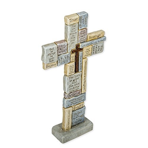 Roman Giftware Inc., Inspirational Crosswords Collection, 12.5" H Crossword Table Cross,Religious, Inspirational, Durable (6x1x12) - Image 2