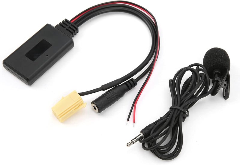 ويوبلز محول كابل AUX للسيارة بتقنية بلوتوث 5.0 مع ميكروفون، بديل لنظام التحدث الحر، متوافق مع سيارات فيات 500/غراندي بونتو/كوبو/فيورينو - Image 1