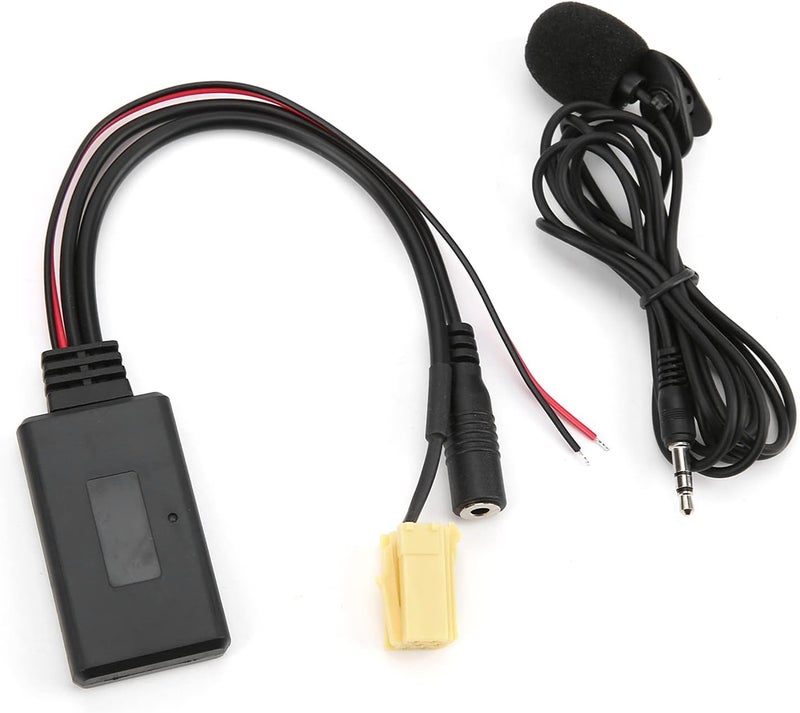 ويوبلز محول كابل AUX للسيارة بتقنية بلوتوث 5.0 مع ميكروفون، بديل لنظام التحدث الحر، متوافق مع سيارات فيات 500/غراندي بونتو/كوبو/فيورينو - Image 2