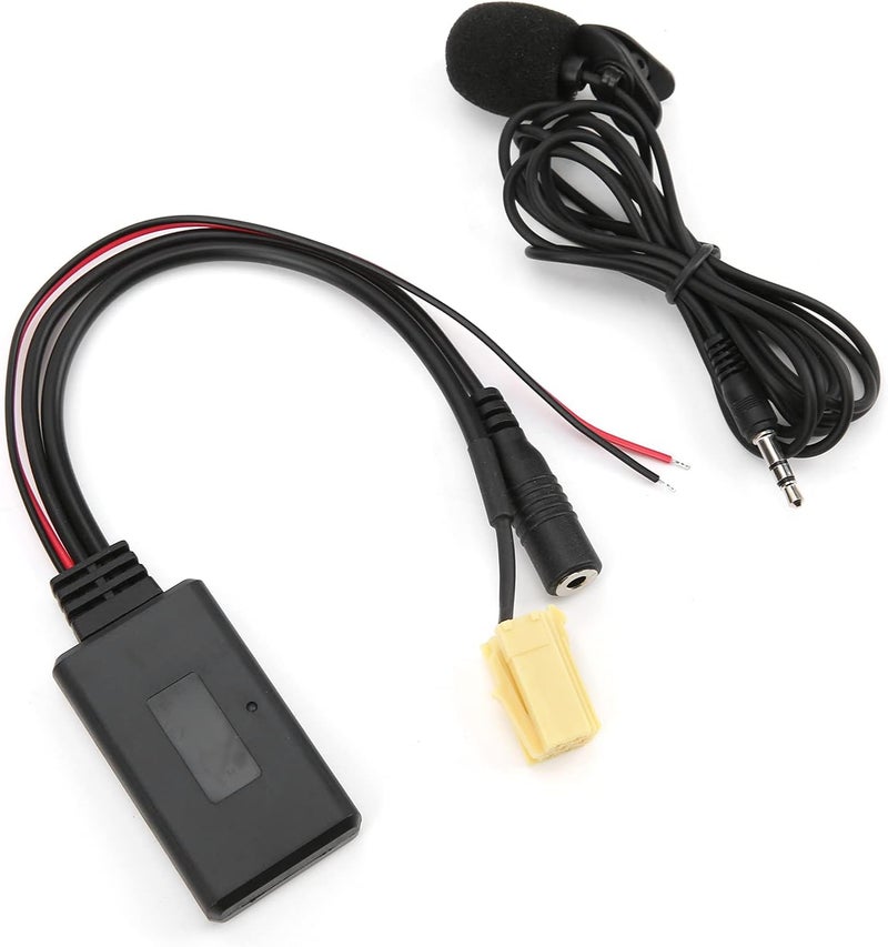 ويوبلز محول كابل AUX للسيارة بتقنية بلوتوث 5.0 مع ميكروفون، بديل لنظام التحدث الحر، متوافق مع سيارات فيات 500/غراندي بونتو/كوبو/فيورينو - Image 3