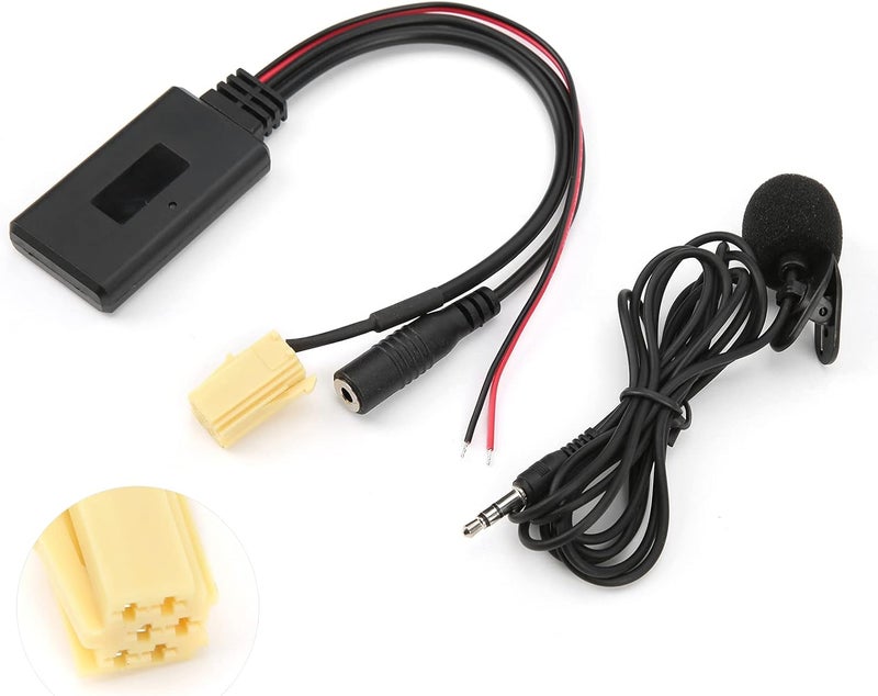 ويوبلز محول كابل AUX للسيارة بتقنية بلوتوث 5.0 مع ميكروفون، بديل لنظام التحدث الحر، متوافق مع سيارات فيات 500/غراندي بونتو/كوبو/فيورينو - Image 5