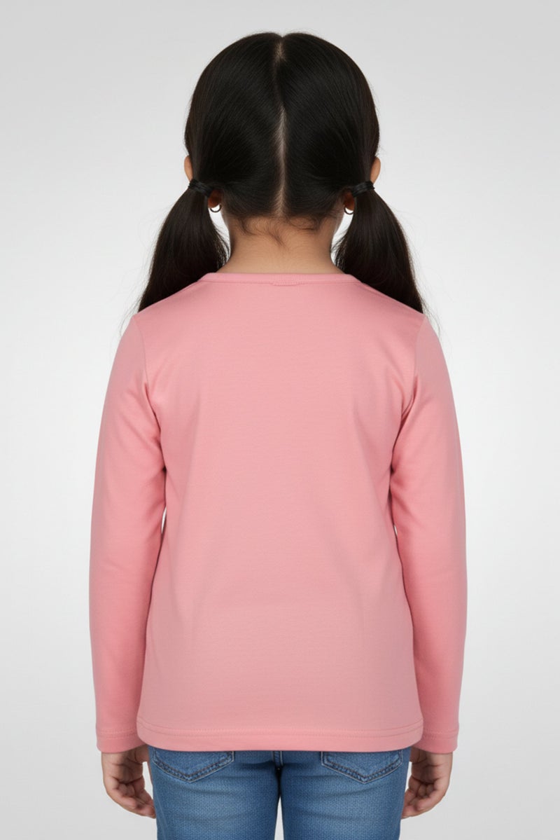 Hamleys Toddlers Girl Long Sleeve Graphic Print T-Shirt, Pink - Image 2